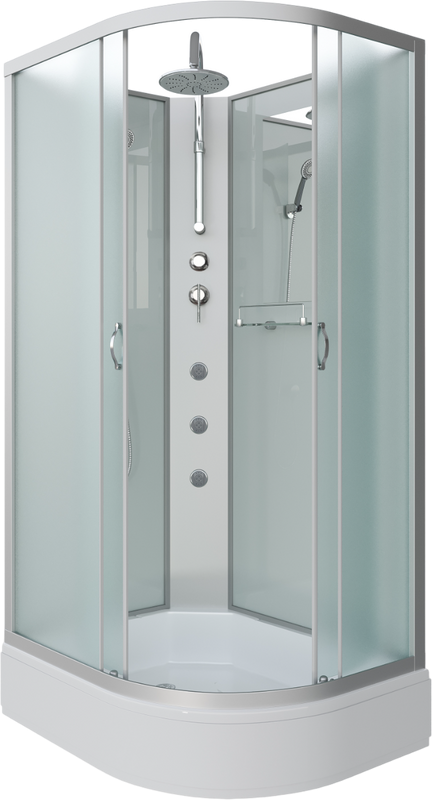 Душевая кабина Niagara Classic NG-33084-14LBKTG 100х80 см, без крыши, с гидромассажем и тропическим душем