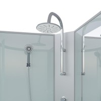 Душевая кабина Niagara Classic NG-33084-14LBKTG 100х80 см, без крыши, с гидромассажем и тропическим душем
