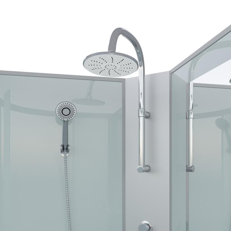 Душевая кабина Niagara Classic NG-33084-14LBKTG 100х80 см, без крыши, с гидромассажем и тропическим душем