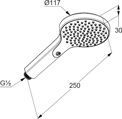 Душевая лейка Kludi DIVE X 1S 6981039-00 черный матовый