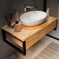 Тумба под раковину 1MarKa Grunge Loft 90 дуб вотан