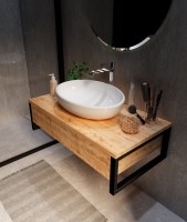 Тумба под раковину 1MarKa Grunge Loft 90 дуб вотан