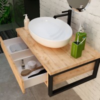 Тумба под раковину 1MarKa Grunge Loft 90 дуб вотан