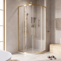Душевой уголок Cezares Relax RELAX-304-R-2-100-C-BORO 100x100, профиль брашированное золото