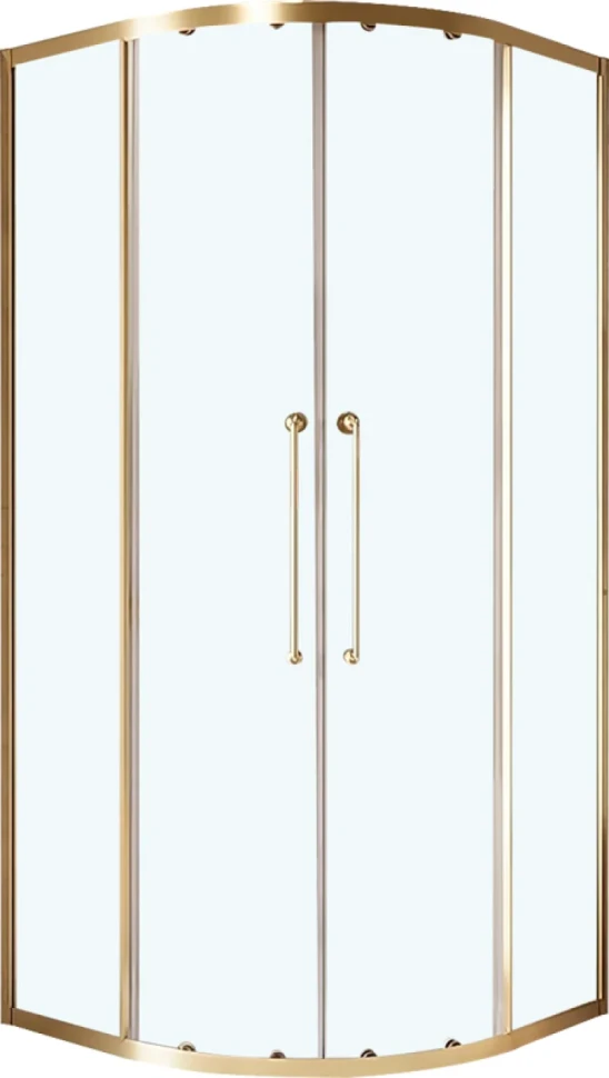 Душевой уголок Cezares Relax RELAX-304-R-2-100-C-BORO 100x100, профиль брашированное золото