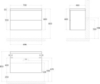 Тумба под раковину Art&Max Verona-Push 70 дуб сонома светлый Тумба под раковину Art&Max Verona-Push 70 дуб сонома светлый