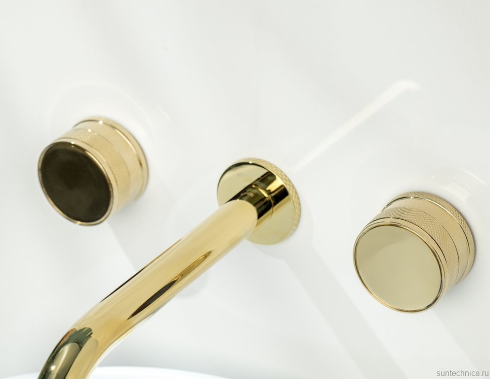Смеситель для раковины Boheme Prestige 152-2-G-PR С ВНУТРЕННЕЙ ЧАСТЬЮ, золото