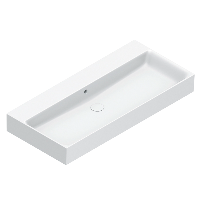 Раковина подвесная Catalano Premium 0221000001 100х47 глянцевая белая, прямоугольная