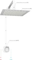 Душевой комплект Wasserkraft Saale A9551.146.254 С ВНУТРЕННЕЙ ЧАСТЬЮ, белый