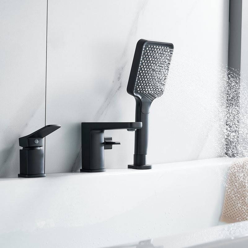 Смеситель на борт ванны Shevanik S9912H черный