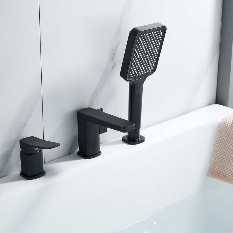 Смеситель на борт ванны Shevanik S9912H черный