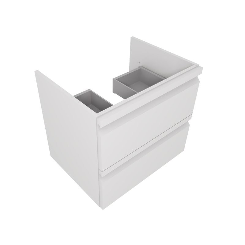 Тумба с раковиной AQUATEK Вега 60 подвесная, 2 ящика, матовая белая
