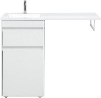 Тумба с раковиной Aquanet Токио 58 1 ящик, с бельевой корзиной L
