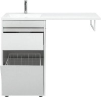 Тумба с раковиной Aquanet Токио 58 1 ящик, с бельевой корзиной L