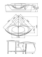 Акриловая ванна Gemy G9025 II K