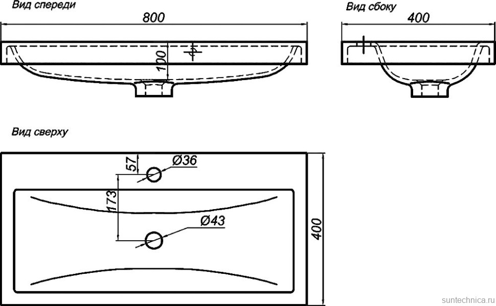 Мебельная раковина Aqwella 5 stars Инфинити 80 накладная, белая, прямоугольная, искусственный мрамор