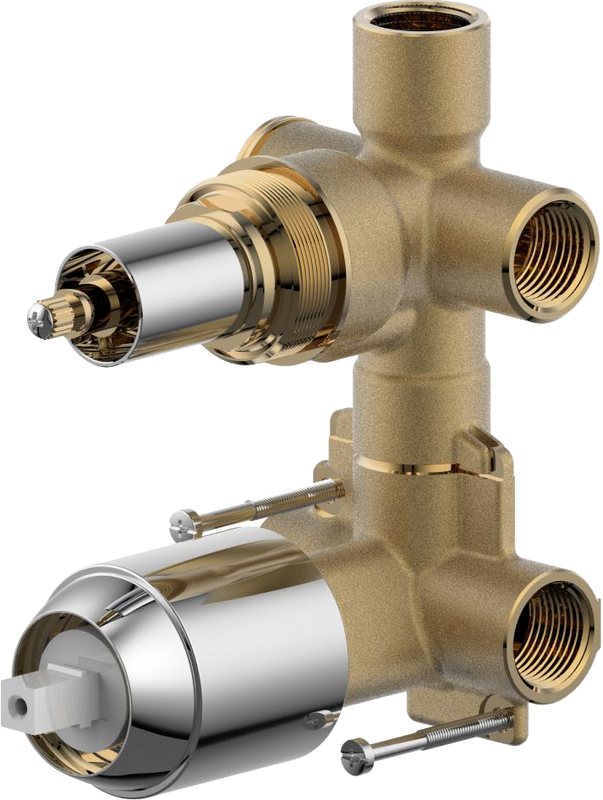 Встраиваемый смеситель для душа и ванны Bravat Rhein PB8429564CP-2-ENG С ВНУТРЕННЕЙ ЧАСТЬЮ