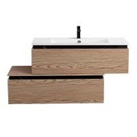 Тумба с раковиной Cezares Slider 100 подвесная, 2 ящика, дуб тангент