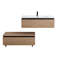 Тумба с раковиной Cezares Slider 100 подвесная, 2 ящика, дуб тангент