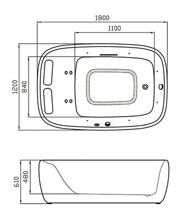 Акриловая ванна Gemy G9539