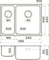 Комплект Мойка Omoikiri TADZAVA 58-2-U/IF R + Смеситель Hansgrohe Talis S 32841000