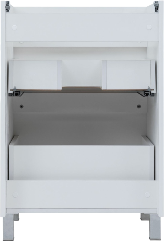 Тумба с раковиной Aquanet Вега 120 R напольная, под стиральную машину, белая глянцевая