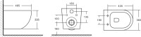 Комплект Унитаз подвесной EvaGold K505 безободковый, с микролифтом + Инсталляция AlcaPlast AM101/1120-4:1 RU M571-0001 кнопка смыва хром