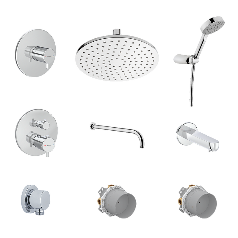 Душевой комплект VitrA A49307EXP С ВНУТРЕННЕЙ ЧАСТЬЮ, хром