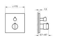 Душевой комплект VitrA A49307EXP С ВНУТРЕННЕЙ ЧАСТЬЮ, хром