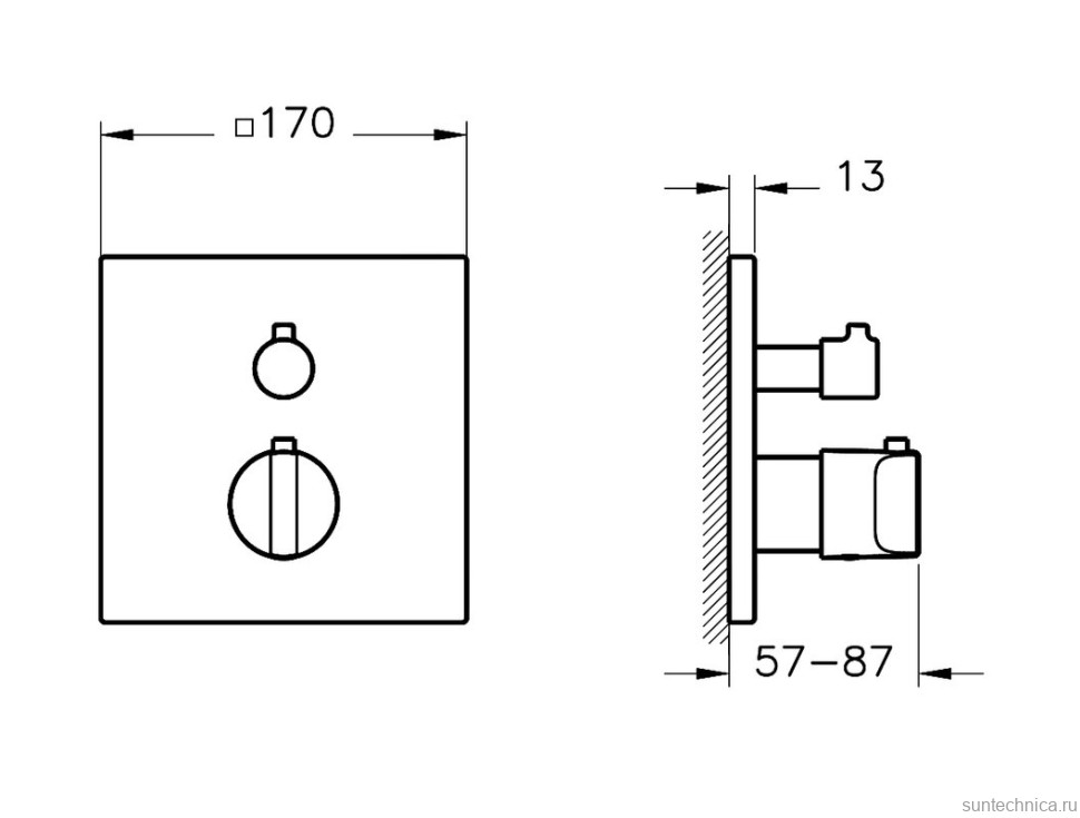 Душевой комплект VitrA A49307EXP С ВНУТРЕННЕЙ ЧАСТЬЮ, хром