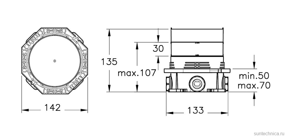 Душевой комплект VitrA A49307EXP С ВНУТРЕННЕЙ ЧАСТЬЮ, хром