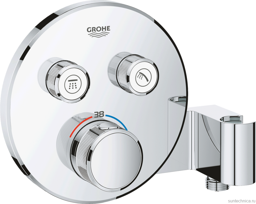 Термостатический смеситель встраиваемый Grohe Grohtherm SmartControl 29120000 С ВНУТРЕННЕЙ ЧАСТЬЮ, хром