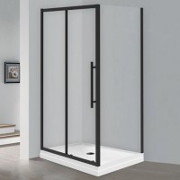Душевой уголок Esbano Flex ESF-108PS-B 100х80 см, профиль черный, стекло прозрачное
