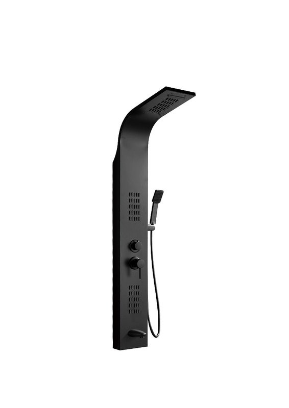 Душевая панель Ceruttispa Virginia BK CT9989 матовая черная