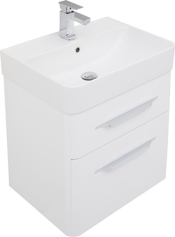 Тумба под раковину Aquanet Виченца 60 белый глянец