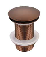 Донный клапан для раковины Boheme 612-BRB без перелива, брашированная бронза