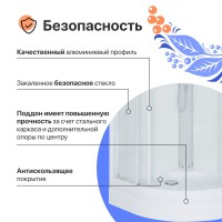 Душевая кабина DIWO Новгород 80х80 низкий поддон NEW
