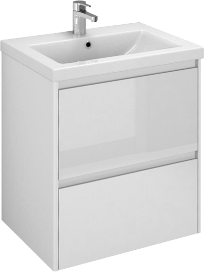 Тумба с раковиной Velvex Klaufs 60.2Y белая, подвесная