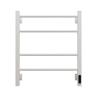 Полотенцесушитель электрический Grota Costa 530х600 RAL9016 EL 60x55 см, подключение справа, слева, скрытое подключение справа, матовый белый, лесенка, из стали