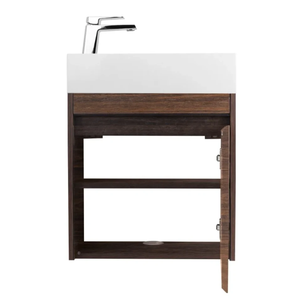 Тумба с раковиной Art&Max Family-M 50 подвесная, bourbon oak, с дверцей