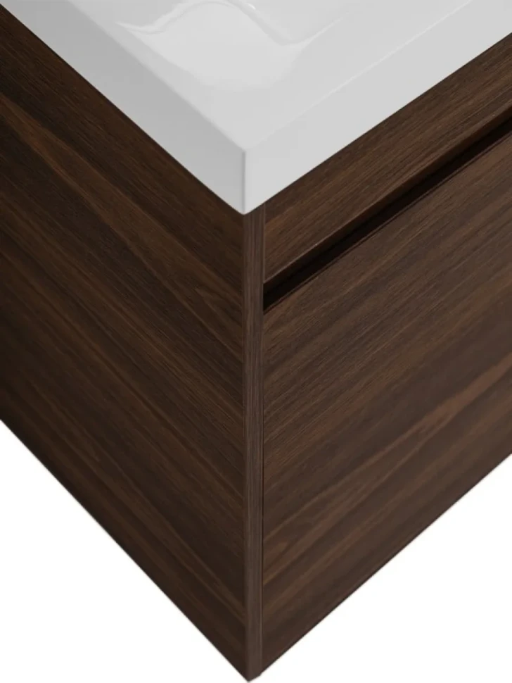 Тумба с раковиной Art&Max Family-M 50 подвесная, bourbon oak, с дверцей