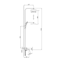 Душевая стойка Frap H76 F2476-6 черная