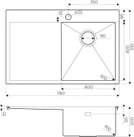Мойка кухонная Omoikiri Akisame 78-LG-R светлое золото