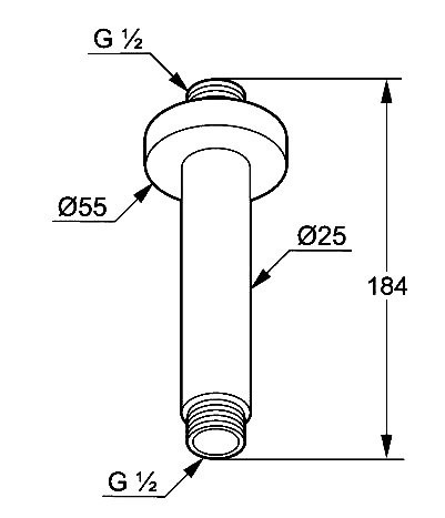 Кронштейн для верхнего душа Kludi A-QA 66515N0-00 брашированное золото