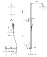 Душевая стойка Paini Nove 09CR687THQ250F3Q80 хром