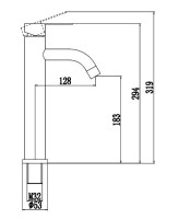 Смеситель для раковины Fmark FS8211Q графит Смеситель для раковины Fmark FS8211Q графит