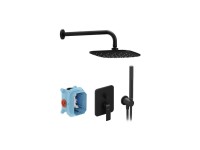 Душевой комплект Ravak Flat FL 090.21BL С ВНУТРЕННЕЙ ЧАСТЬЮ, матовый черный