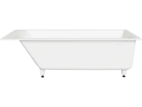 Ванна из искусственного камня Salini Cascata S-Sense 180x80 см, встраиваемая, матовая белая, на ножках