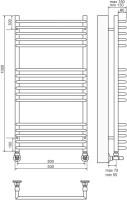 Полотенцесушитель водяной Terminus Арт П16 0 500х100 Полотенцесушитель водяной Terminus Арт П16 0 500х100