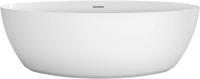 Акриловая ванна BelBagno BB707-1860-880 185x90 см, отдельностоящая, белая, овальная, на ножках, со сливом-переливом, с донным клапаном